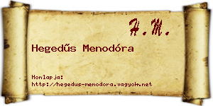 Hegedűs Menodóra névjegykártya