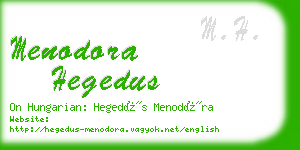 menodora hegedus business card